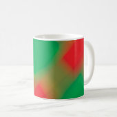 Green Red and Gold Abstract Design Coffee Tasse (VorderseiteRechts)