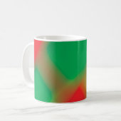 Green Red and Gold Abstract Design Coffee Tasse (Vorderseite Links)