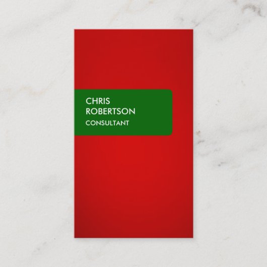Green Red Attractive Business Card Visitenkarte (Vorderseite)