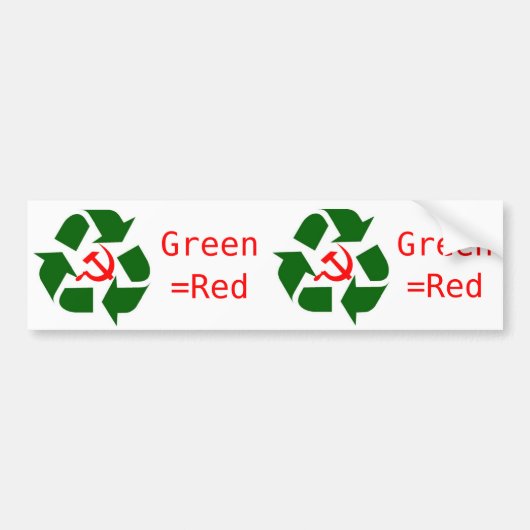 Green=Red Autoaufkleber (Vorne)