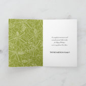 GREEN RED BERRIES WATERCOLOR CHRISTMAS PEACE KARTE (Innenseite)