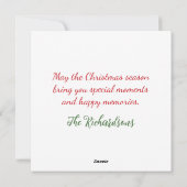 Green Red Berry Wunderbare Weihnachtsfeier Feiertagskarte (Rückseite)