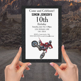 Green Red Bike Sports Boy Einladung zum Geburtstag