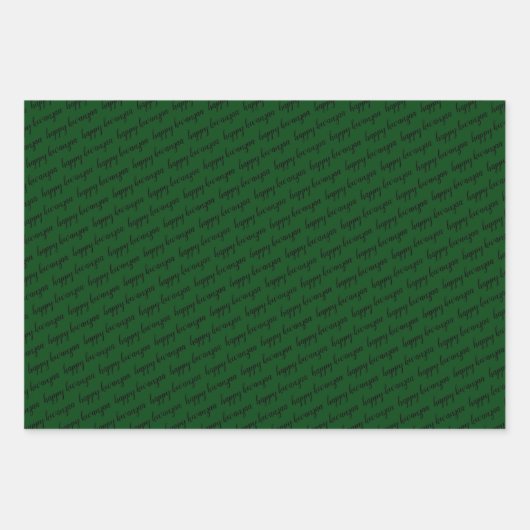 Green Red Black Happy Kwanzaa Polka Dot Pattern Geschenkpapier Set (Vorderseite 3)