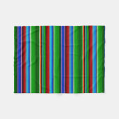 Green Red Blue Mexican Sarape Fleecedecke (Vorderseite (Horizontal))
