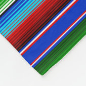 Green Red Blue Mexican Sarape Fleecedecke (Ecke)