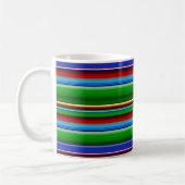 Green Red Blue Mexican Sarape Kaffeetasse (Links)