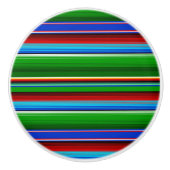 Green Red Blue Mexican Sarape Keramikknauf (Vorderseite)