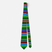 Green Red Blue Mexican Sarape Krawatte (Vorderseite)