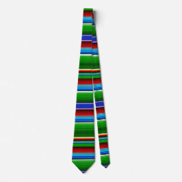 Green Red Blue Mexican Sarape Krawatte