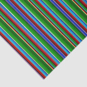 Green Red Blue Mexican Sarape Seidenpapier (Ausschnitt)