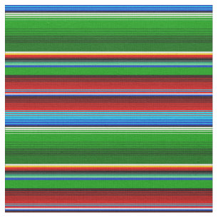 Green Red Blue Mexican Sarape Stoff
