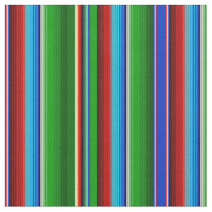Green Red Blue Mexican Sarape Stoff