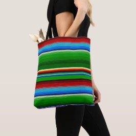 Green Red Blue Mexican Sarape Tasche