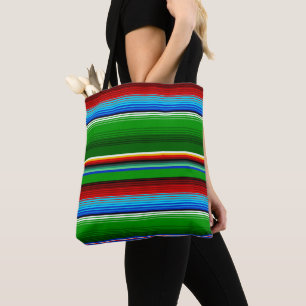 Green Red Blue Mexican Sarape Tasche