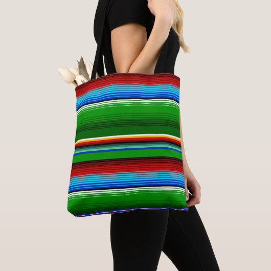 Green Red Blue Mexican Sarape Tasche (Von Nahem)