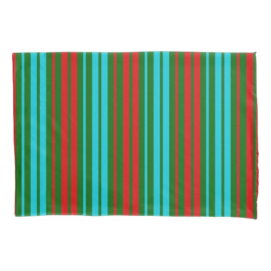 Green Red Blue Stripes Pattern   Kissenbezug (Vorderseite)