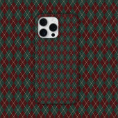 Green & Red Burgundy Argyle Christmas Holiday iPhone Hülle