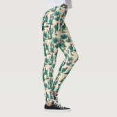 Green & Red Cactus Pattern Leggings (Rechts)