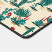 Green & Red Cactus Pattern Schreibtischunterlage (Ecke)