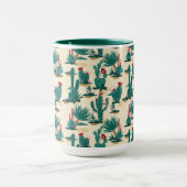 Green & Red Cactus Pattern Tasse (Zentrum)