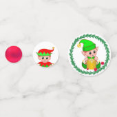 Green & Red Christmas Elf Konfetti (Rückseiten)