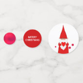 Green & Red Christmas Gnomes Confetti Konfetti (Rückseiten)