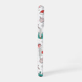 Green Red Christmas Seamless Pattern iPhone 16 Hülle (Rechte Seite)