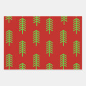 Green Red Christmas Tree Perfektes Weihnachtsgesch Geschenkpapier Set (Vorderseite 3)