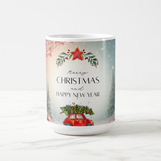 Green&red Chritsmas tree mug 2025 Kaffeetasse (Mittel)