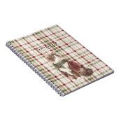 Green Red Cream Stripes Cat Notizblock (Rechte Seite)