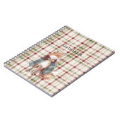 Green Red Cream Stripes Fox Notizblock (Linke Seite)