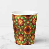Green Red Decorative Christmas Holiday Paper Cups Pappbecher (Rückseite)