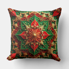 Green Red Decorative Christmas Throw Pillow Kissen