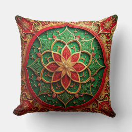 Green Red Decorative Christmas Throw Pillow Kissen