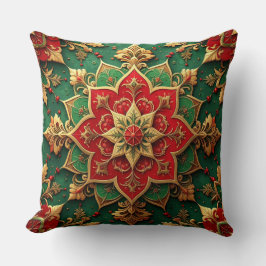 Green Red Decorative Christmas Throw Pillow Kissen