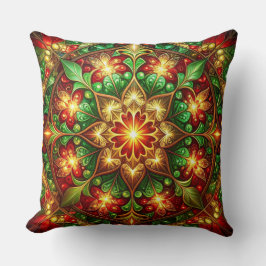 Green Red Decorative Christmas Throw Pillow Kissen