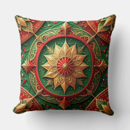 Green Red Decorative Christmas Throw Pillow Kissen