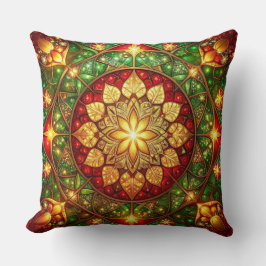 Green Red Decorative Christmas Throw Pillow Kissen