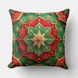 Green Red Decorative Christmas Throw Pillow Kissen