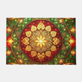 Green Red Decorative Holiday Doormat Fußmatte