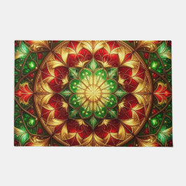Green Red Decorative Holiday Doormat Fußmatte