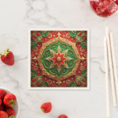 Green Red Decorative Holiday Napkin Serviette (Beispiel)