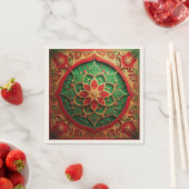 Green Red Decorative Holiday Napkin Serviette (Beispiel)