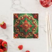 Green Red Decorative Holiday Napkin Serviette (Beispiel)