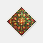 Green Red Decorative Holiday Napkin Serviette (Ecke)