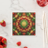 Green Red Decorative Holiday Napkin Serviette (Beispiel)