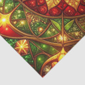 Green Red Decorative Holiday Tissue Paper Seidenpapier (Detail)