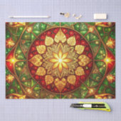 Green Red Decorative Holiday Tissue Paper Seidenpapier (Handwerk)