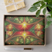 Green Red Decorative Holiday Tissue Paper Seidenpapier (Geschenk)